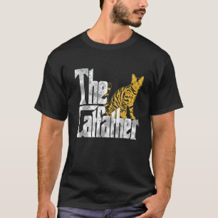 Camiseta El Gato Padre Gato Bengal Padre Mafia Bigotes Malo