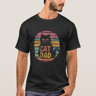 Camiseta El gato papá ama al padre vintage de los años 50