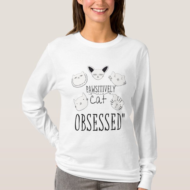 Camiseta El "gato patéticamente obsesionado" (Anverso)