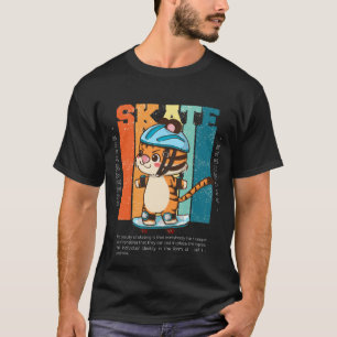Camiseta El gato patinando por todas partes