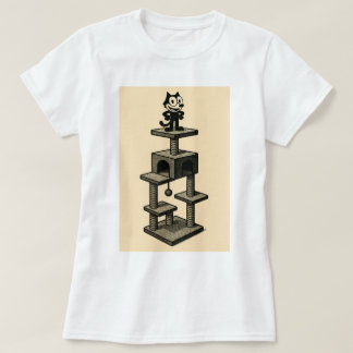 Camiseta El gato personalizado ama su árbol