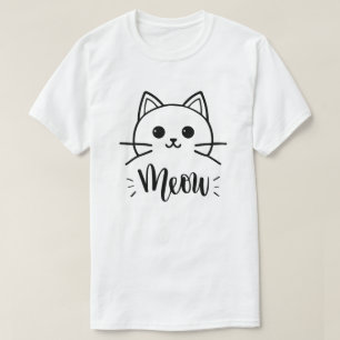 Camiseta El gato personalizado vectorial divertido. Imprimi