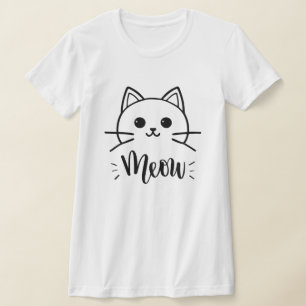 Camiseta El gato personalizado vectorial divertido. Imprimi