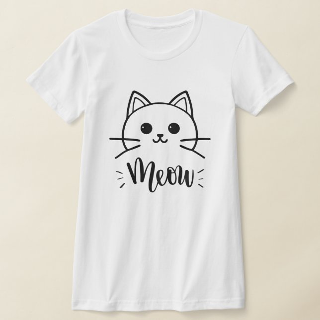 Camiseta El gato personalizado vectorial divertido. Imprimi (Distribución)