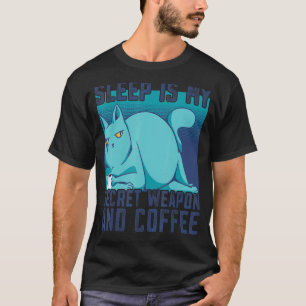 Camiseta El gato que bebe café está cansado y necesito café