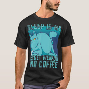 Camiseta El gato que bebe café está cansado y necesito café
