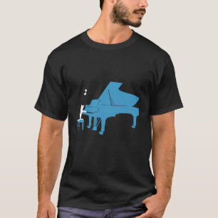 Camiseta El gato que juega concierto de gran piano es graci