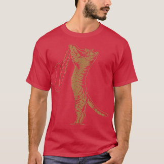 Camiseta El gato que juega música saxofonista ama al gato s