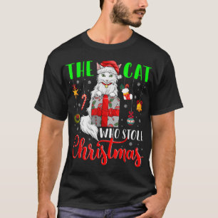 Camiseta El gato que robó a Navidades Navidades graciosos S