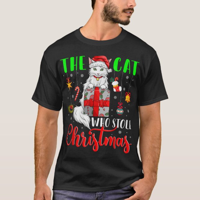 Camiseta El gato que robó a Navidades Navidades graciosos S (Anverso)