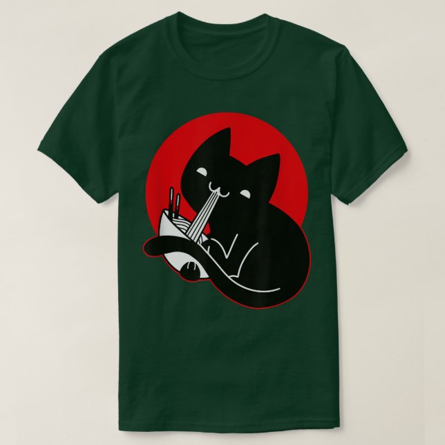 Camiseta El gato Ramen Anime Noodles Kawaii Japón (Diseño del anverso)