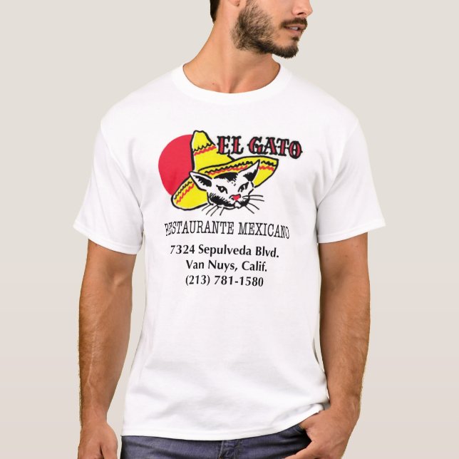 Camiseta EL Gato Restaurante Mexicano (Anverso)
