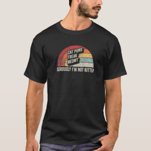 Camiseta El gato retro golpea a Freak Meowt En serio no soy