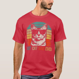 Camiseta El gato retro vintage de los hombres papá divertid