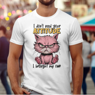 Camiseta El Gato Rosa Con Actitud