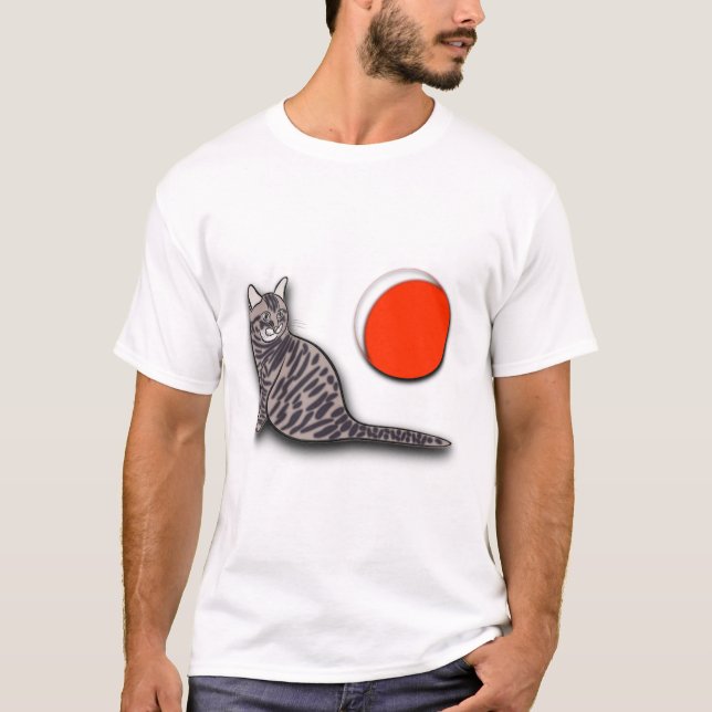 Camiseta El gato se encuentra con la luna llena (Anverso)