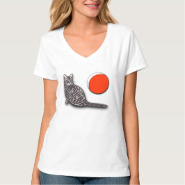 Camiseta El gato se encuentra con la luna llena