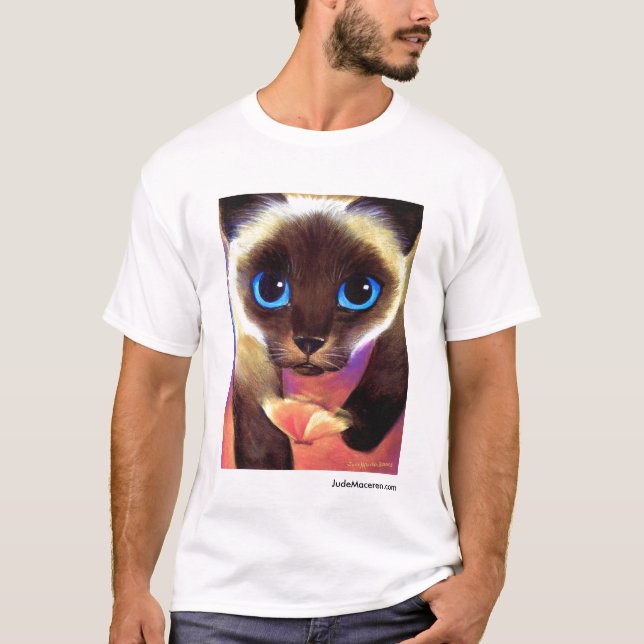 Camiseta El gato siamés 104 ME SIGUE JudeMaceren.com (Anverso)
