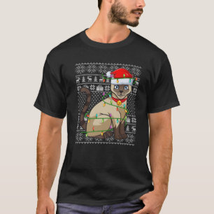 Camiseta El gato siamés que ama a los animales es el gato 