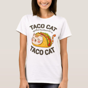 Camiseta El gato taco que se lanza hacia atrás es el felino
