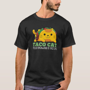 Camiseta El gato taco que se lanza hacia atrás es el humor