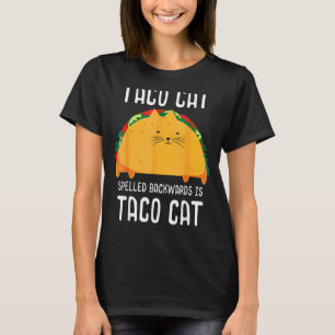 Camiseta El gato Taco que se lanza hacia atrás es Taco Cat 