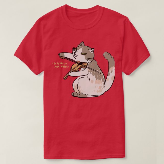 Camiseta el gato toca el violín (Diseño del anverso)