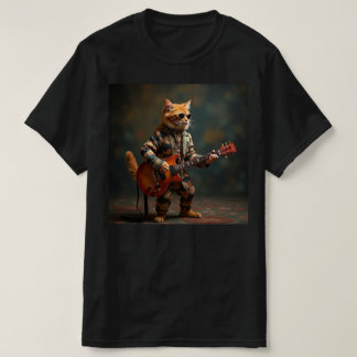 Camiseta El gato toca la guitarra.