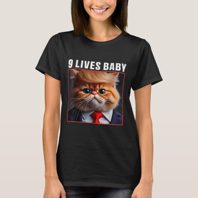 Camiseta El gato Trump 9 vive al bebé _1 (Anverso)