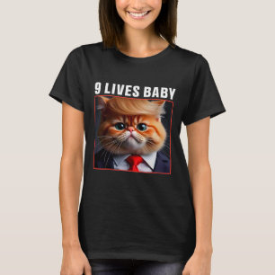 Camiseta El gato Trump 9 vive un gracioso meme de Trump