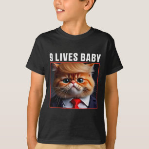 Camiseta El gato Trump 9 vive un gracioso meme de Trump
