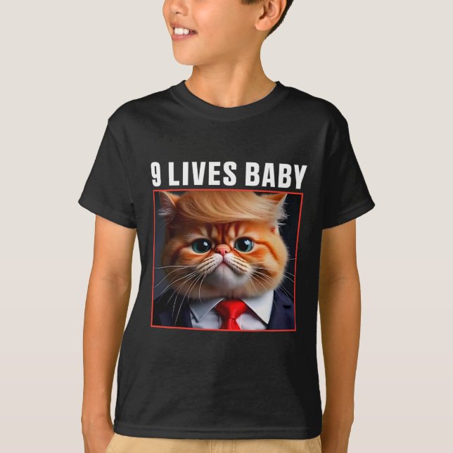 Camiseta El gato Trump 9 vive un voto gracioso para los gat (Anverso)