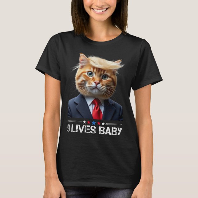 Camiseta El gato Trump 9 vive un voto gracioso para los gat (Anverso)