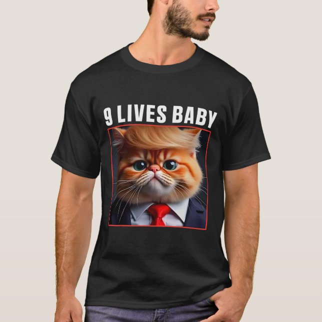 Camiseta El gato Trump 9 vive un voto gracioso para los gat (Anverso)