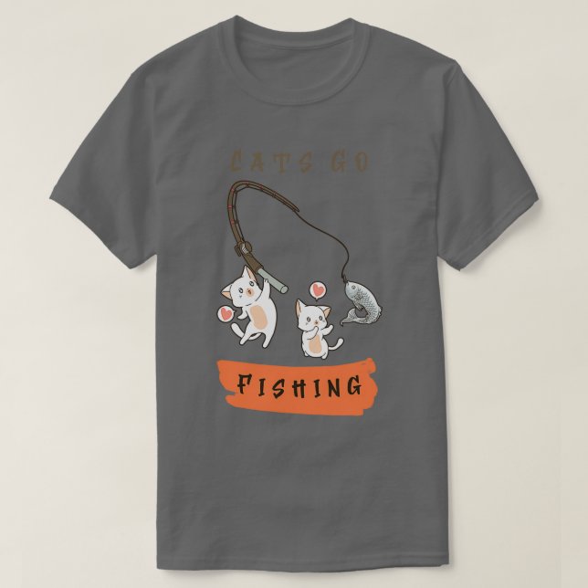 Camiseta El gato va a pescar 1 (Diseño del anverso)