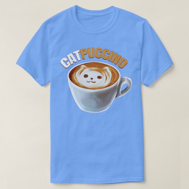 Camiseta El Gato Y El Cappucino Hacen El Catpuccino En Una  (Diseño del anverso)
