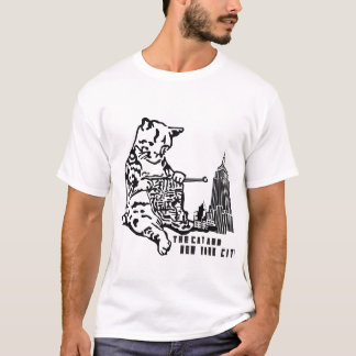 Camiseta El gato y la ciudad de Nueva York