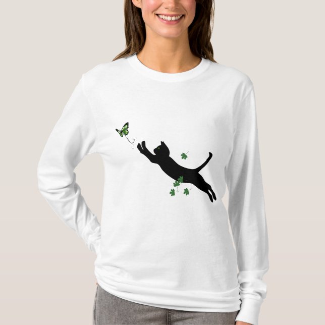 Camiseta El gato y la mariposa (Anverso)