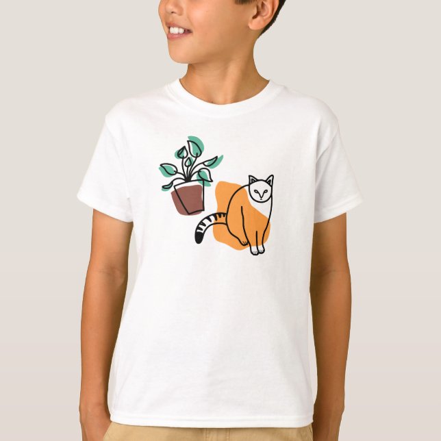 Camiseta El gato y la planta (Anverso)