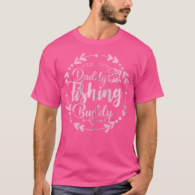 Camiseta El Gear De Pesca De Cute Daddy Es Rosa (Anverso)
