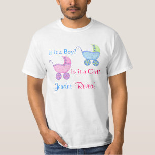 Camiseta El género azul del rosa del cochecillo de bebé