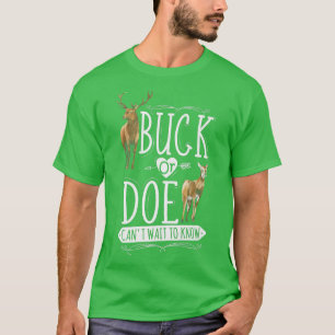 Camiseta El Género Buck And Doe Revelan El Género Del Bebé 