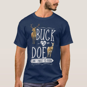 Camiseta El Género Buck And Doe Revelan El Género Del Bebé 
