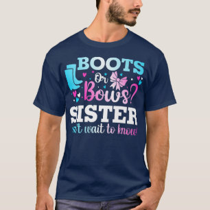 Camiseta El género de Boots o Bows revelan a Baby Shower An