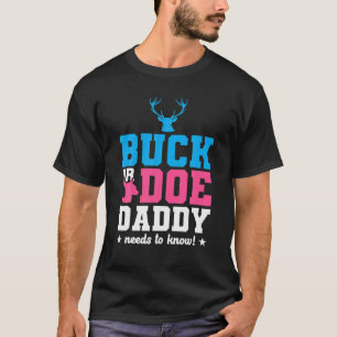 Camiseta El Género De Buck O Doe Revelan El Pato O El Papi