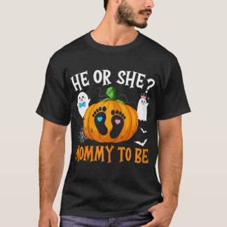 Camiseta El Género De Halloween Revela A Su Mami Para Ser B