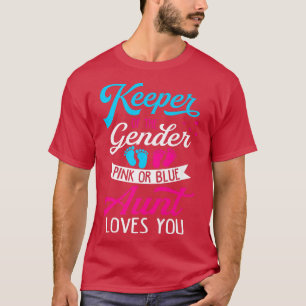 Camiseta El Género Del Bebé Revela Ducha De Tía Rosa O Azul