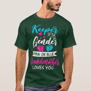 Camiseta El Género Del Bebé Revela Ducha Rosa O Abuela Azul