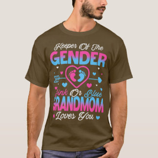 Camiseta El Género Del Bebé Revela Ducha Rosa O Abuela Azul
