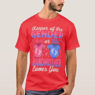 Camiseta El Género Del Bebé Revela Ducha Rosa O Abuela Azul